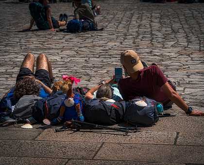 Tired pilgrims